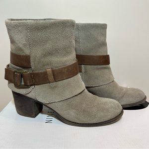 Nine West Vintage America Collection Ankle Boots — Taupe Suede Sz 6.5
